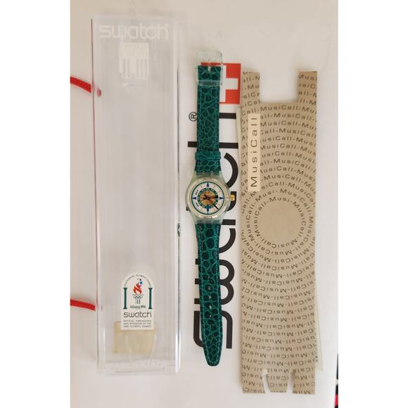 Swatch Watch RING A BELL SLG102 1995 Musicall Melody By Phillip Glass - Picture 8 of 8